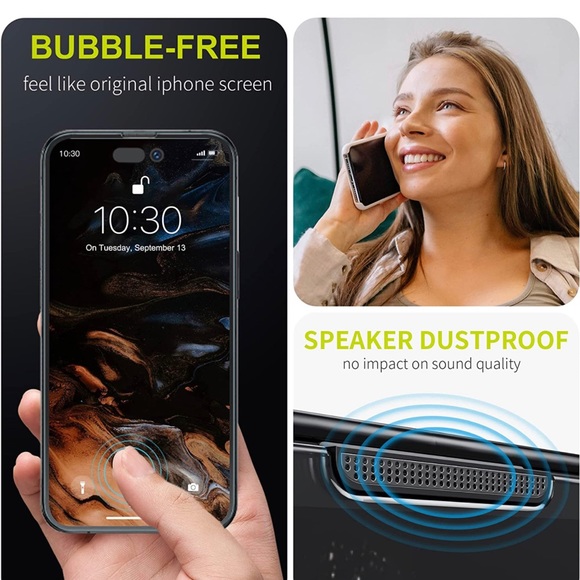 New2 pack WSKEN iPhone 14 Pro Max Screen Protector 6.7 incFull Screen protector - Picture 2 of 11